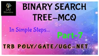 Data Structure Important MCQ, Binary Search Tree  | CSE | TRB Poly previous year questions. Profile
