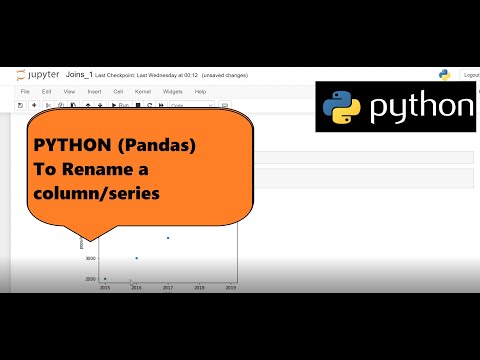 How to rename the column/series in pandas (Python)