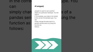 Pandas Series - df.astype()