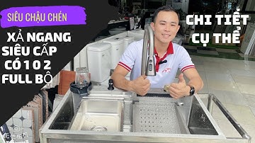 Review Chi Tiết Chậu Rửa Chén 1 Hộc Xả Ngang Thác Nước, HOÀN TOÀN MỚI 2023