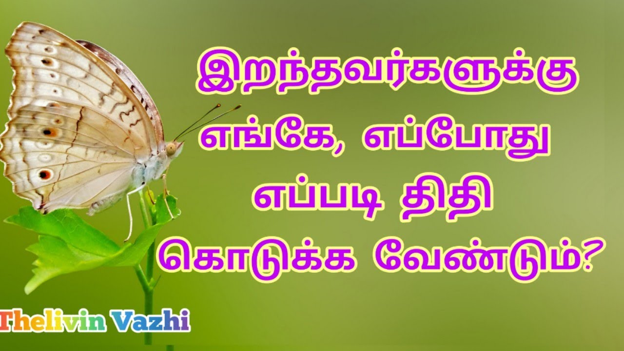 Part 1 - இறந்தவர்களுக்கு திதி எங்கே, எப்போது, எப்படி தரவேண்டும்?