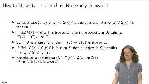 Vera Flocke: P250 Introduction to Symbolic Logic, Lecture 12.4