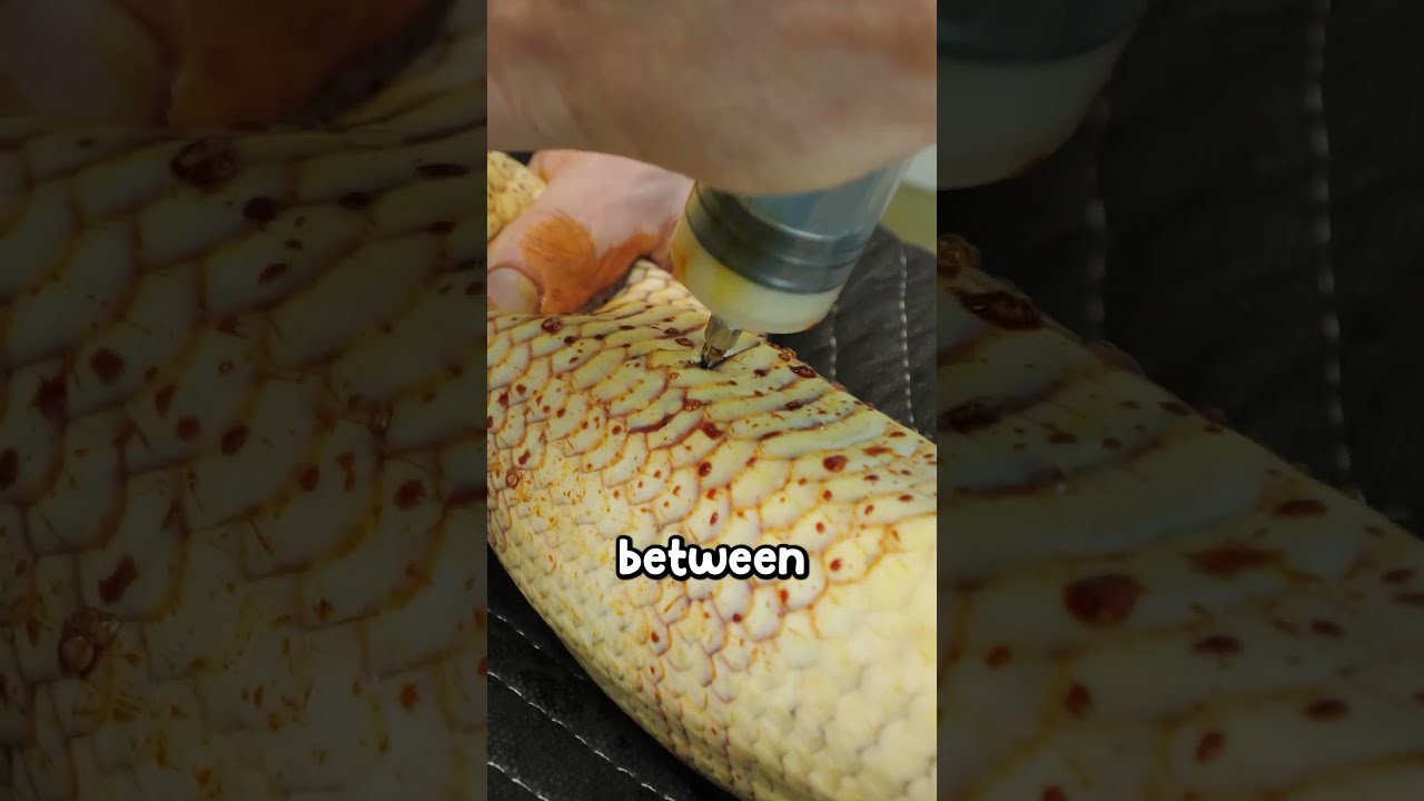 Sucking A Toxic Egg Out Of This Snake To Save Its Life