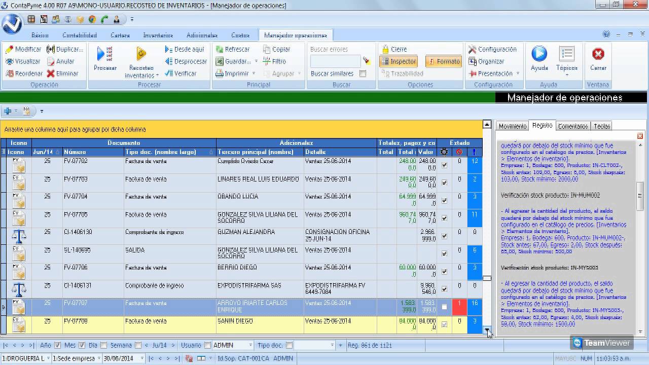 software contable contapyme recosteo de inventarios e inventario fisico