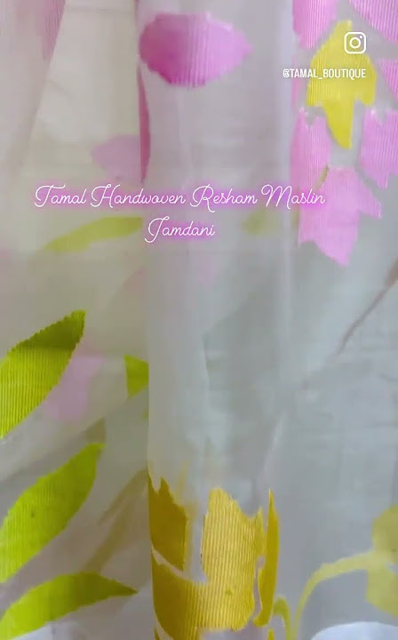 Tamal Handwoven Resham Maslin Silk Saree WA9475075140 #tamal#sari #silk #fashion#silkmarkcertified