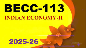 IGNOU BECC-113 Solved Assignments English Medium 2025-26 For July 2025 and January 2026 Session