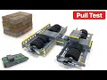 Lego Tires vs Tracks - Pull Test! Small, Medium &amp; Large! 4K