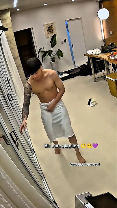 His cute giggling after he locked jimin outside 🥺💜 #jungkook #music #trending #btshindiedits