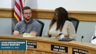 Famous Code Enforcement Board Meeting - November 15, 2022 Profile