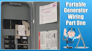 Portable Generator Wiring | Manual Interlock Transfer Switch #SquareD  #homeline #portablegenerator