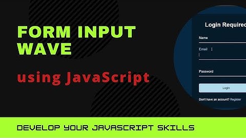 form input wave using HTML CSS and JavaScript | Watch Now | Step by Step code