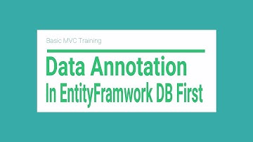 Basic MVC Training URDU (Part 5/5), Data Annotation In Entity Framework DB First