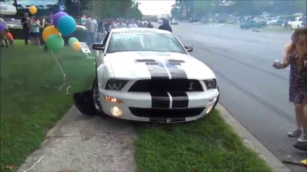 Watch an 1,100-HP Ford Mustang Ride the Wall in Wild Formula Drift Crash