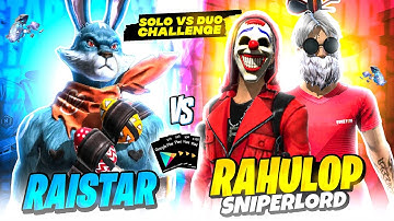 1 🆚 2 Challenge Raistar Against Rahul & Sniperlord | Garena Free Fire Max
