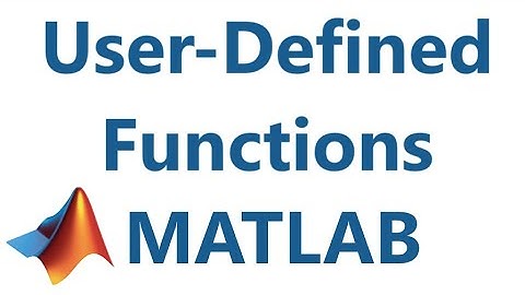 Matlab: User-Defined Functions