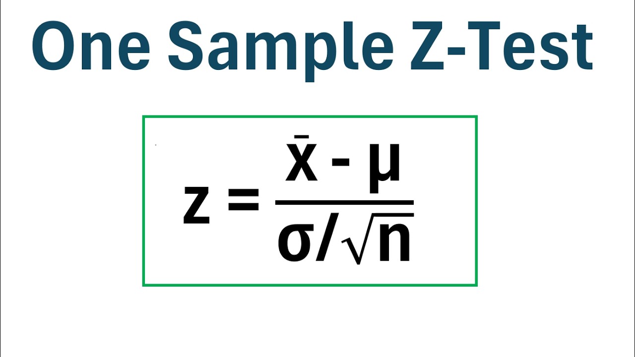 Z Example One Sample Z Test (Step-by-Step Example) - YouTube