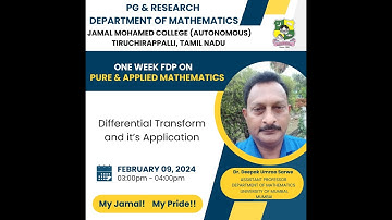 A One Week Faculty Development Programme on Pure and Applied Mathematics-(09-02-2024)
