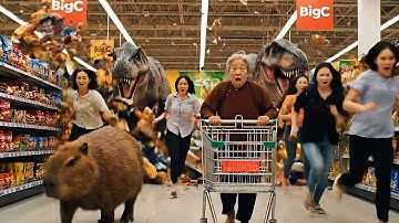 Capybara dẫn đám bạn nổi tiếng đi siêu thị và cái kết #capybara