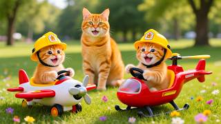 🐾 Mama Cat Trims Fur on the Farm and Makes Tiger Hat For Kittens At Home🐾🎩🐯 screenshot 4