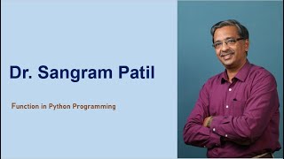 Function in Python- Sangram Sir