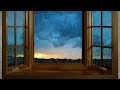 Natural sounds of rain and thunderstorms to relieve stress  relaxed ambience  asmr 