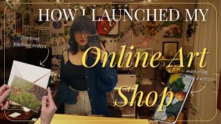 How I Launched an Online Art Shop - step-by-step guide, free templates, mind map