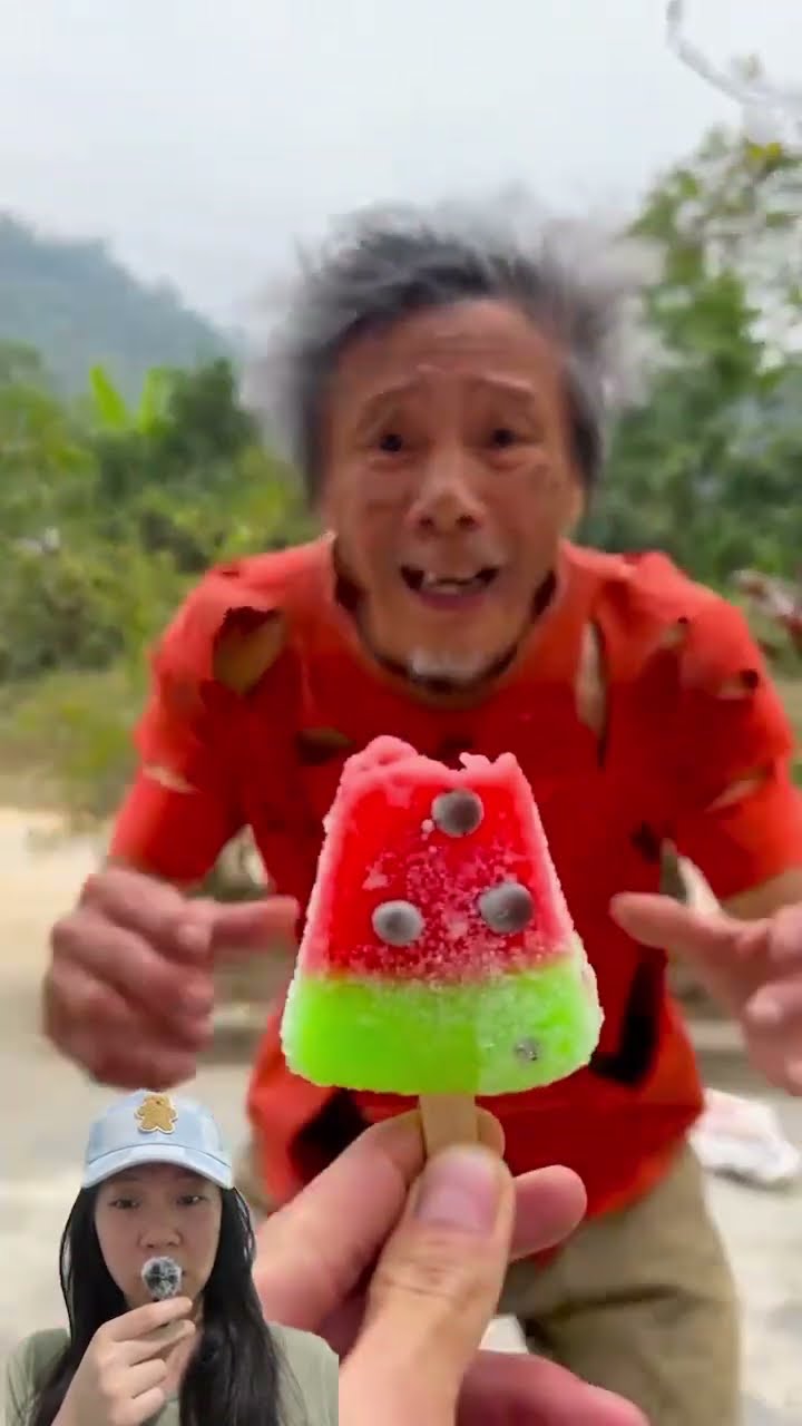 ES KRIM SEMANGKA BUATAN KAKEK ENAK YAH #shorts