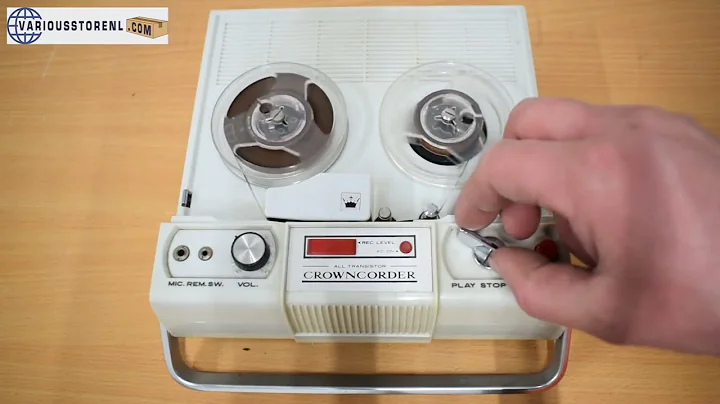 Crowncorder Model CTR 3050 Portable Tape Recorder Demonstration - For sale at www.variousstorenl.com