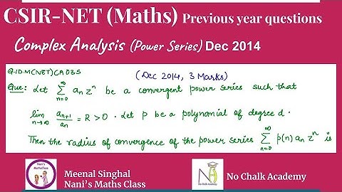Complex Analysis (Power Series), CSIR UGC NET Question, Dec 2014 (Q.ID.M(NET)CA03S)