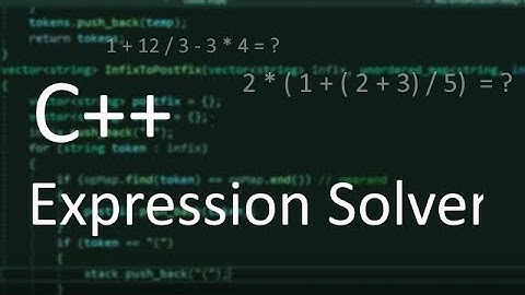 Programming An Expression Calculator in C++ | convert infix to postfix and compute using Stack