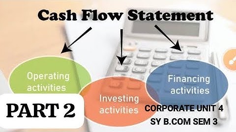 CORPORATE ACCOUNT UNIT 4 PART 2 || CASH FLOW STATEMENT|| SY B.COM SEM 3 || MSU