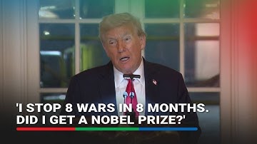 Trump jokes about not getting Nobel Peace Prize, hopes next year 
