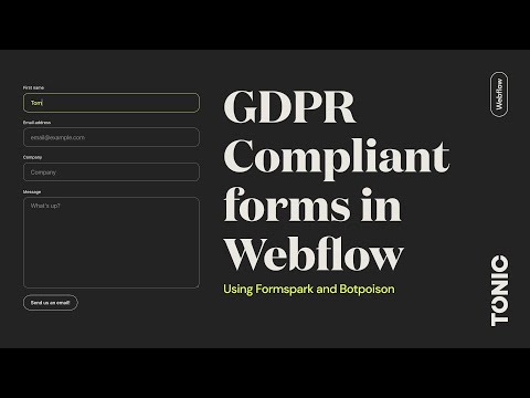 GDPR Compliant Forms in Webflow using Formspark and Botpoison