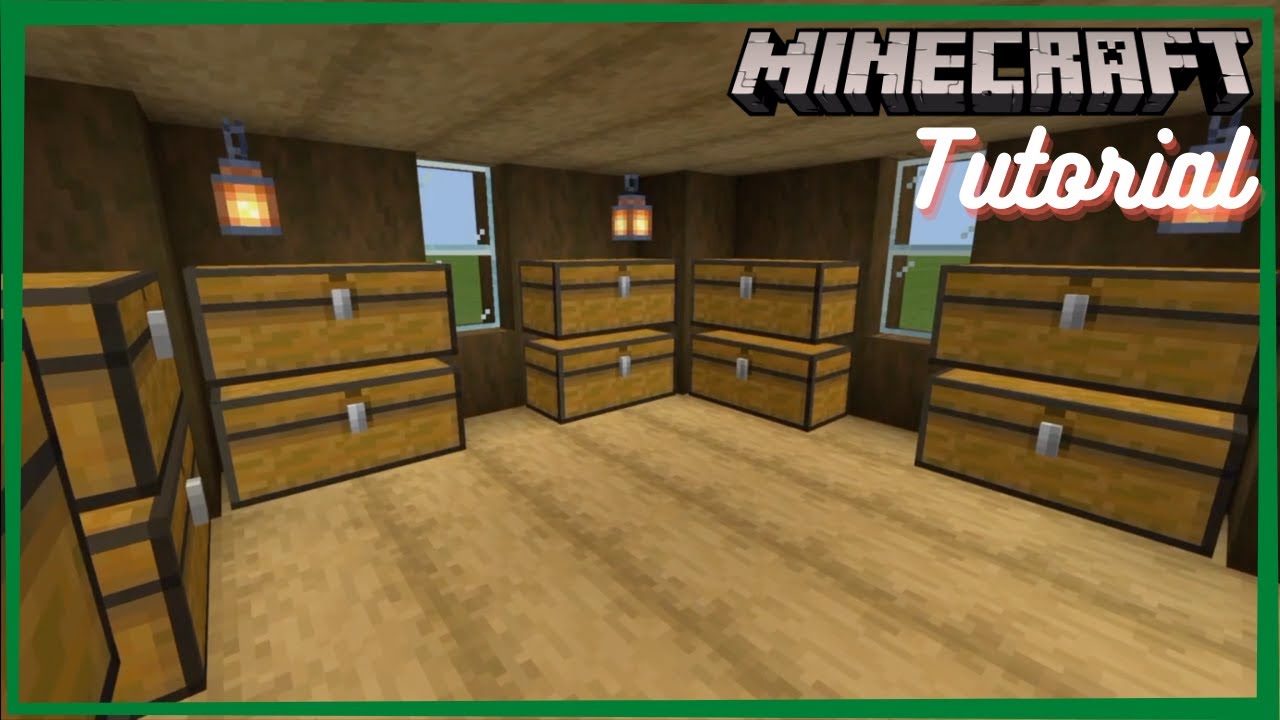 Minecraft Chest Room Tutorial Minecraft Quick Build | Chest Room Tutorial - YouTube