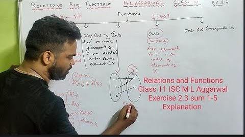 relations and functions class 11 isc || M L Aggarwal || Exercise 2.3 || Explanation || sum 1-5