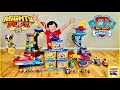 Paw Patrol Mighty Pups adventure Mighty Lookout Tower Jet Command Center and new Mighty Vehicles