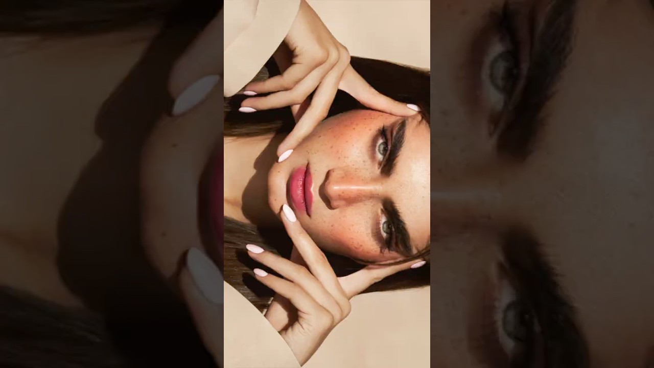 Beauty retouching. Freckles