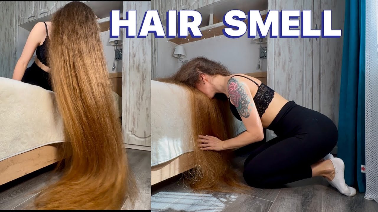 Hair SMELL Hair play on the bed ( SELLFY, BOOSTY)