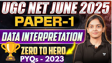Data Interpretation PYQs for UGC NET Paper 1 June 2025 🔥 | DI | PYQs Analysis | By Kanupriya Ma