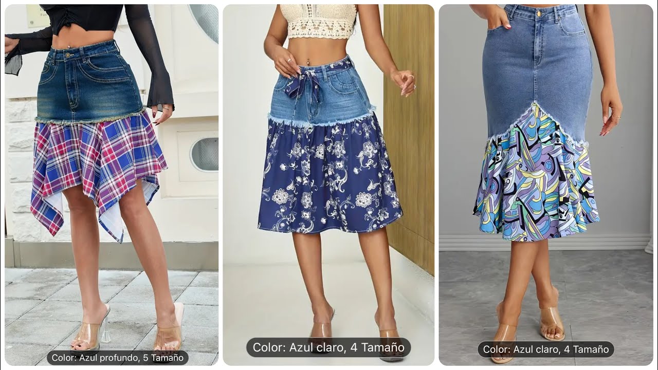 Espectaculares Ideas de FALDAS de MEZCLILLA te Encantarán!!