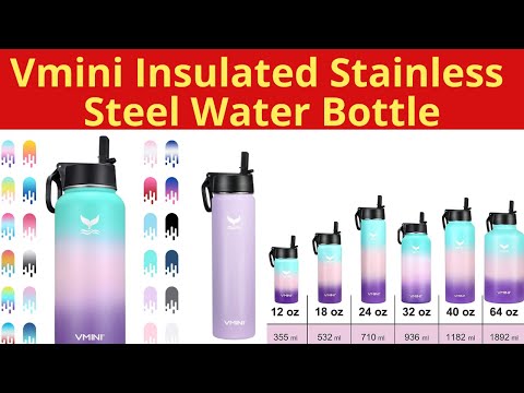 vmini water bottle review  New Wide Handle Straw Lid 