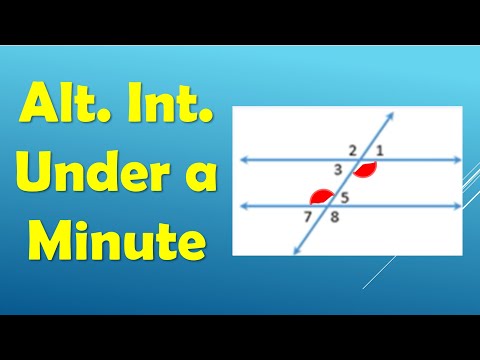 How to Identify Alternate Interior Angles Fast (Parallel Lines)