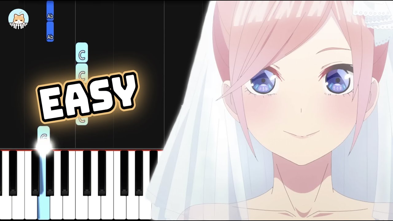 Gotoubun no Hanayome ∬ (Season 2) OP - Gotoubun no Katachi - EASY Piano  Tutorial 