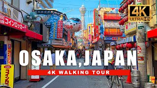 🇯🇵 OSAKA, JAPAN 4K WALKING TOUR - Dotonbori District Japan City Walk | 4K HDR - 60 fps