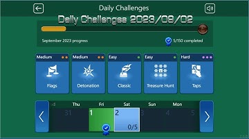 【Microsoft Minesweeper Online】  Daily Challenges Sep 02, 2023