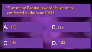 GK Quiz on Padma Awards 2021// Episode - 1 //Interesting questions//