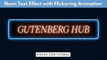 Neon Text Effect with Flickering Animation in WordPress using CSS | WordPress Tips and Tricks