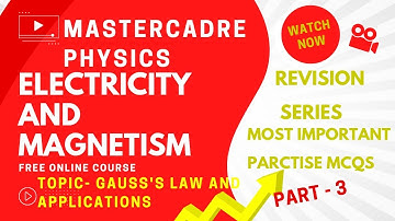 Master Cadre Physics Important Mcqs on Electrostatic l TGT l PGTl Msc entrnace l Part 3l Gauss