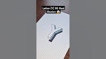 How to draw Letter (Y) 3D Real Illusion #drawing #easy3d  #realistic #3ddrawing #satisfying #shorts