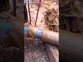 The process of installing pipe components using unique simple tools #shorts